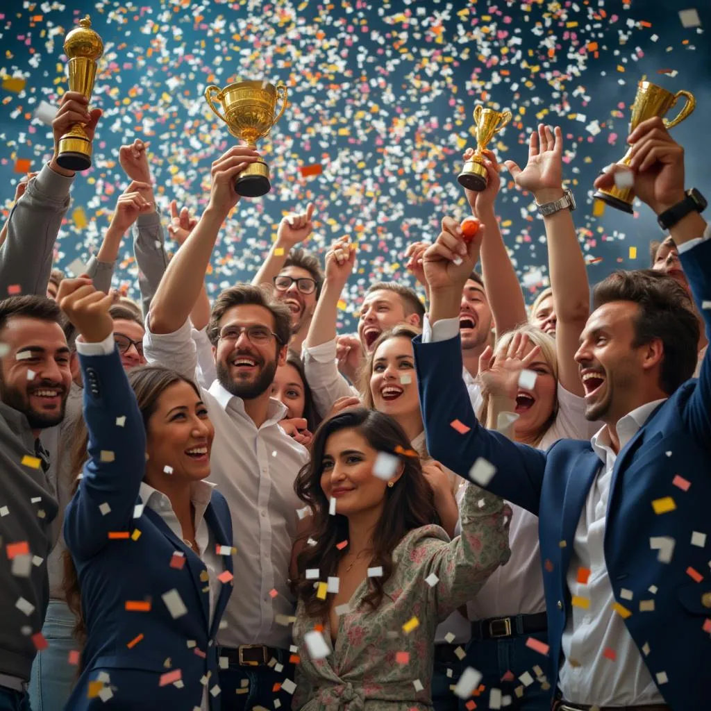Celebración de logros de equipo